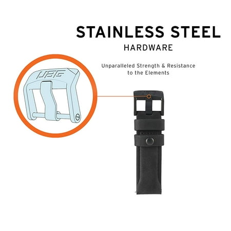 UAG - Leather Watch Strap for Samsung Galaxy Watch Series 46mm - Black