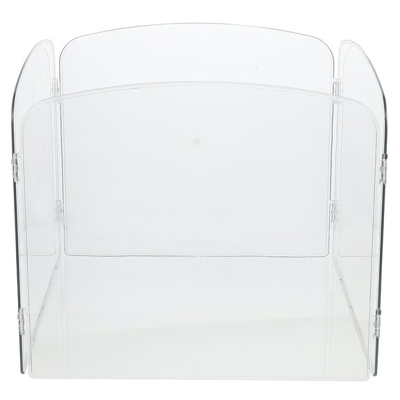 FONDOTIN Folding Cage Pet Fence Set, Transparent Acrylic Hamster Habitat for Indoor Small Animals