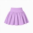 thumbnail image 4 of UAYOTSE Girls Skirts Elastic Flared Plain Tennis Skater Skirts with Built-in Shorts Kids Active Flowy Skorts,Sizes 15-16 Years, 4 of 5