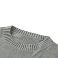 thumbnail image 3 of Ripped Long Sleeve Pullovers for Men in Loose Knit Solid Color, 3 of 7