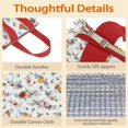 thumbnail image 4 of Pioneer Flower Floral Print Pattern Insulated Lunch Bag for Women & Adults,Large Portable Soft Cooler Lunch Bag,Thermal Food Storage Tote with Pearl Cotton,8.66L,8.75x5.75x9.5 Inch, 4 of 6