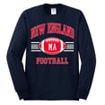 thumbnail image 2 of Wild Bobby City of New England NE American Football Fantasy Fan Sports Mens Long Sleeve Shirt, Navy, 2XL, 2 of 3