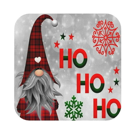

Bingfone Cute Santa Personalized Coaster Set 4 For Drinks Coffee Table Bar Beer Wine Cup Coasters 4 Inch
