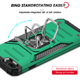thumbnail image 2 of LeYi Compatible for iPhone 8 Plus Case, iPhone 7 Plus Case and 2 x Glass Screen Protector, Enhanced Metal Ring Kickstand [Support Magnet Mount] Protective Phone Cover for iPhone 7/8 Plus Case - Green, 2 of 7
