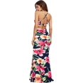 thumbnail image 1 of Women's Strappy Backless Summer Evening Party Maxi Dress Flor azul marino M Flor azul marino M Xishao ropa, 1 of 2