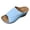 Sky Blue, variant on Rokment Womens Orthopedic High Heels Dressy Sandals Comfortable Arch Support Wedge Heeled Slip on Fashion Casual Leather Open Toe Platform Wedge Walking Dress Slides Summer Shoes Beige Size 6