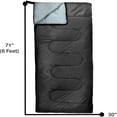 thumbnail image 6 of Single Trail maker  60°F to 77°F Adult Envelope Camping Sleeping Bags 71"L x 30"W in Black, 6 of 6