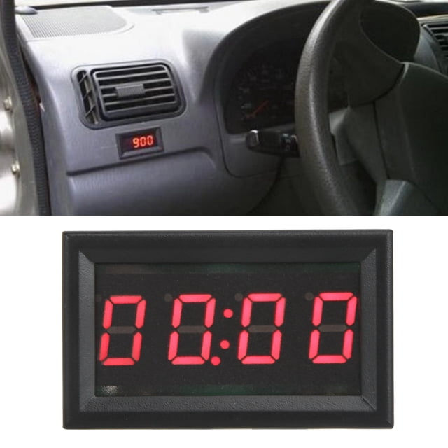 Reloj LED para coche, reloj digital luminoso electrónico LED para coche, reloj digital para coche, diseño exquisito