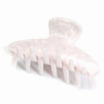 QinGoo Medium Hair Claw Clip for Women Non-Slip Thick Hair Accessory 1 Count, 3.3 Inch, White