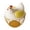 B-21cm, variant on SUYOLL Elegant Hen Shaped Egg Basket Cute Decorative Wire Holder With Ceramic Lid Nice Preservation Making Eggs Safer For Kitchen Storage