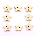thumbnail image 3 of 200Pcs Star Shape 2 Holes Wooden Buttons Painting Sewing Scrapbooking Decoration, 3 of 6