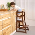 thumbnail image 5 of SDADI Kids Kitchen Step Stool Holds 150 Pounds with Safety Rail, Espresso, 5 of 11