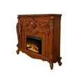thumbnail image 5 of Pemberly Row Electric Wood Fireplace with Scrolled Legs in Honey Oak, 5 of 6