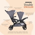 thumbnail image 4 of Baby Trend Sit N' Stand Double Stroller 2.0 DLX with 5 Point Harness, Magnolia, 4 of 12