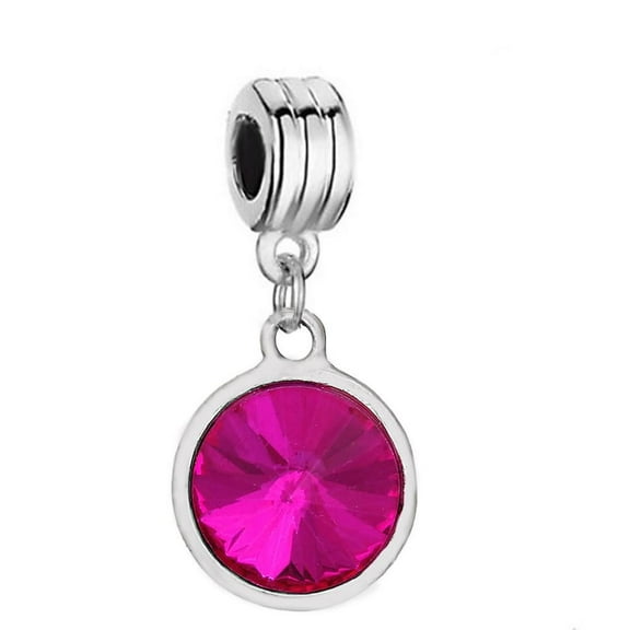 Sexy Sparkles  October Birthstone charms Dangling Spacer Beads for Bracelets or Necklace European Compatible