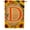Letter D, variant on America Forever Sunflower Monogram House Flag Letter A 28 x 40 inches Double Sided, Summer Spring Floral Flower Sunflowers Seasonal Outdoor Decor, Holiday Outside Yard Decorations