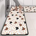 thumbnail image 2 of Kitchen Rugs Sets Of 2,White Chicken Heart Pattern Anti Fatigue Kitchen Mat Rugs Non Slip Washable,Decorative Kitchen Floor Mats for Kitchen,Sink,Laundry,17"x47"+17"x47", 2 of 5