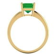 thumbnail image 4 of Solitaire Engagement Ring for Women - 1.5ct Simulated Emerald in 14K Yellow Gold Promise Ring, 4 of 6