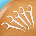 thumbnail image 3 of M Buder Polymer Dental Floss Picks, Portable Tooth Cleaner Toothpicks, Bow-Shaped Design, 50 Count / 50 pcs, 3 of 4