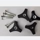 thumbnail image 1 of 2 piezas de perilla de manija triangular para cortadora de césped, tornillo, tuerca, perno, manija, piezas de repuesto, accesorios para herramientas de jardín para máquina de césped, 1 of 1