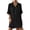 Black-1, variant on Cover Ups for Swimwear Women Short Sleeve Beach Swimsuit Coverup Loose Shirt Dress Vacation Outfits