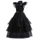 thumbnail image 1 of Children's Holiday Dress Elegant Girls Black Princess Dress with Ruffled Sleeves and Layered Skirt Perfect for Parties and Special Occasions, 1 of 6