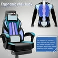 thumbnail image 5 of Bossin Gaming Chairs with Footrest, Massage Leather Game Chair for Adults, Big and Tall Gamer Chair with Headrest and Lumbar Support, 5 of 8