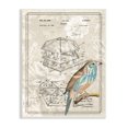 thumbnail image 1 of Stupell Industries Vintage Bird House Patent Design Figure Eastern Bluebird, 13 x 19, Design by Daphne Polselli, 1 of 6