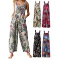 thumbnail image 4 of Monos, Mono de mujer con bolsillos, sin mangas, piernas anchas, monos de talla grande Abanopi XX-grande, 4 of 7
