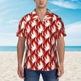 thumbnail image 4 of Lsque Fire Symbols pattern Hawaiian Shirt for Men, Unisex Summer Beach Casual Short Sleeve Button Down Shirts-XX-Large, 4 of 9