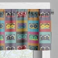 thumbnail image 3 of Ambesonne Retro Valance Pack of 2, Audio Cassettes in Squares, 54"X12", Multicolor, 3 of 5