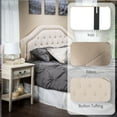 thumbnail image 4 of Adjustable Headboard with Fine Upholstery and Button Tufting for Bedroom, Full, Beige, 4 of 5