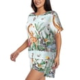 thumbnail image 2 of Kdxio Animals-1 Print Pajamas Sets for Women Short-Sleeved Pjs with Lounge Shorts Two Piece Sleepwear S-4XL, 2 of 5