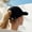 Black, variant on Half-top Ponytail Hat Hollow-out Visor Design Lightweight Breathable Outdoor UV Protection Sun Hat