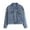 Blue, variant on Women Oversized Denim Jacket Fashion Dragonfly Beaded Jeans Coat Long Sleeve Turn Down Lapel Collar Button Up Denim Jacket for Women with Pockets M-XL Blue