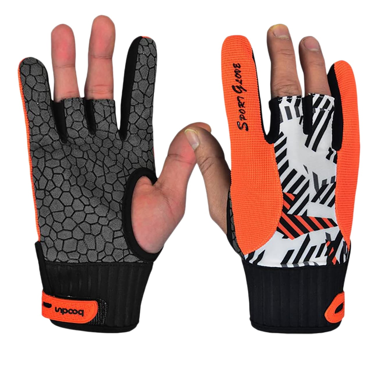 Professional Bowling Gloves Comfortable NonSkid Bowling SemiFinger