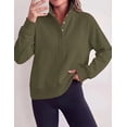 thumbnail image 6 of PRETTYGARDEN Women's Fall Trendy Oversized Sweatshirts Comfy Ribbed Fabric, Raglan Long Sleeve Collared, Button Up Henley Pullover Blouse, Casual Workout Tops, Y2K Fashion Clothing, 6 of 8