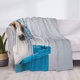 thumbnail image 3 of Rateoe Terrier Takes A Bath With Shower Cap Pattern Flannel Throw Blanket, Ultra-soft Blanket for Bed, Couch, Car, Hypoallergenic Anti-pilling blanket-50"x40"(Horizontal), 3 of 6