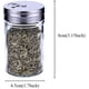 thumbnail image 2 of Cajas de especias, 6 tarros de especias con tapa giratoria, tarros de vidrio para condimentos, vasos de especias, para almacenar té, sal, pimienta, hierbas o condimentos Adepaton YQ-2095, 2 of 3