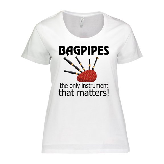 Inktastic Bagpipe Player Funny Music Joke Women's Plus Size T-Shirt