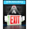 thumbnail image 4 of Señal de salida de emergencia Sunco, paquete de 6 con luces LED ajustables, 4 of 7