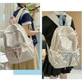 thumbnail image 7 of Cute bow backpack for women, cute floral pattern backpack, college-style school bag, fashionable laptop backpack., 7 of 7