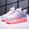 thumbnail image 4 of Kids LED Roller Skate Shoes with Wheel Light up Roller Shoes Kids Skates Sneakers Gift for Girls Boys Children, 4 of 10