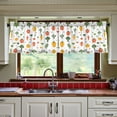 thumbnail image 3 of Yayeee Kitchen Curtains Tier Set of 2 Light Filtering 57"x36" Over Sink Window Panels, Green Cute Vegetables, 3 of 7