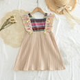 thumbnail image 6 of Edvintorg Dresses for Girls Summer Ethnic Style Round Neck Sleeveless Loose Casual Dress Cute Flying Sleeve Beach Dress 2-8 Years, 6 of 7