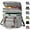 Gray, variant on Maelstrom Lunch Box, 23L Insulated Lunch Bag, Expandable Double Deck Cooler Bag, Lightweight Leakproof Tote Bag With Side Tissue Pocket, Suit For Men and Women, Black