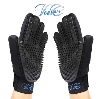 Ziediop Pet Grooming Glove for Shedding Hair Remover Mitt Five