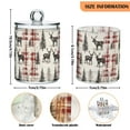 thumbnail image 5 of Yayeee 2 Pack Qtip Holder Bathroom Cotton Swab Canister with Lid Clear Dispenser Set, Beige Deer, 5 of 6