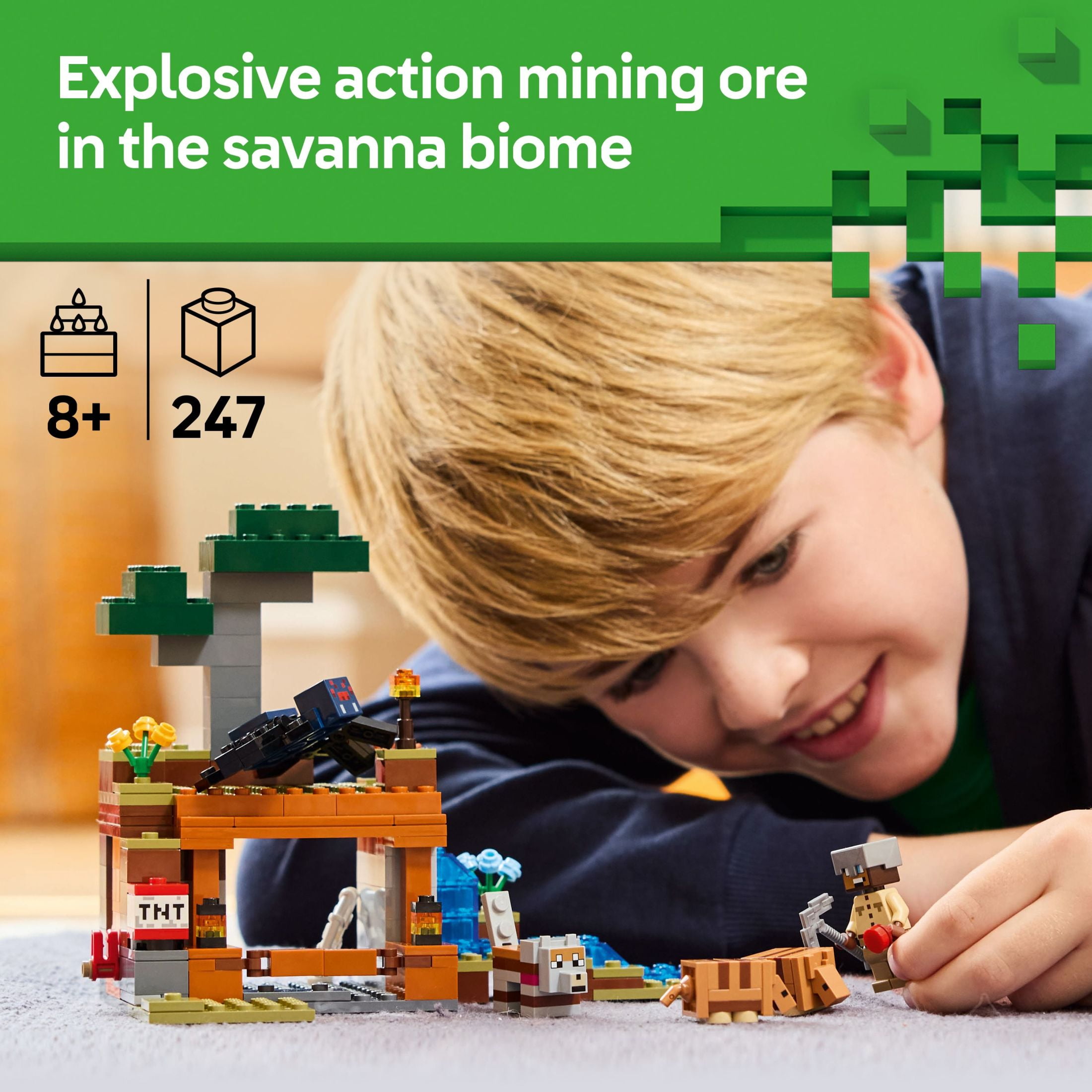 LEGO Minecraft The Armadillo Mine Expedition Toy Figures and Playset  Building Minecraft Toy for Kid(图4)