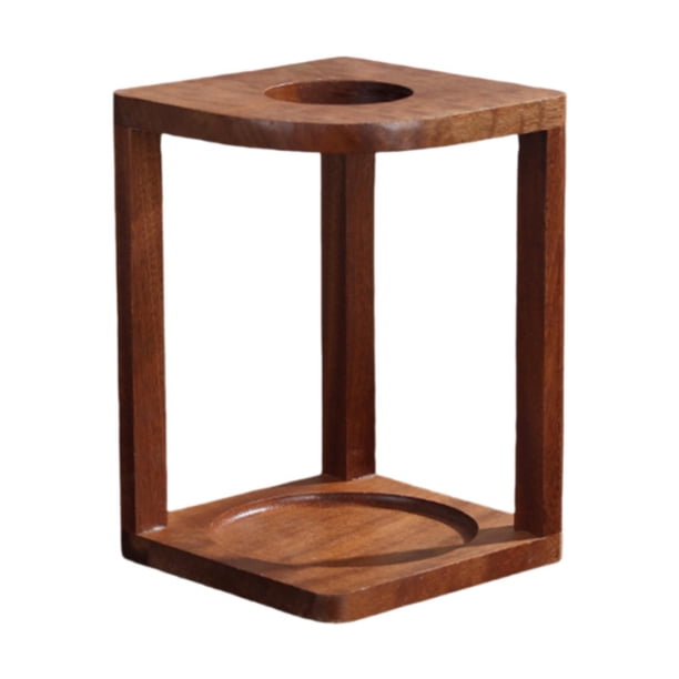 Soporte para bandeja de café, soporte para gotero de café, madera, clásico, único, para verter café Estilo A